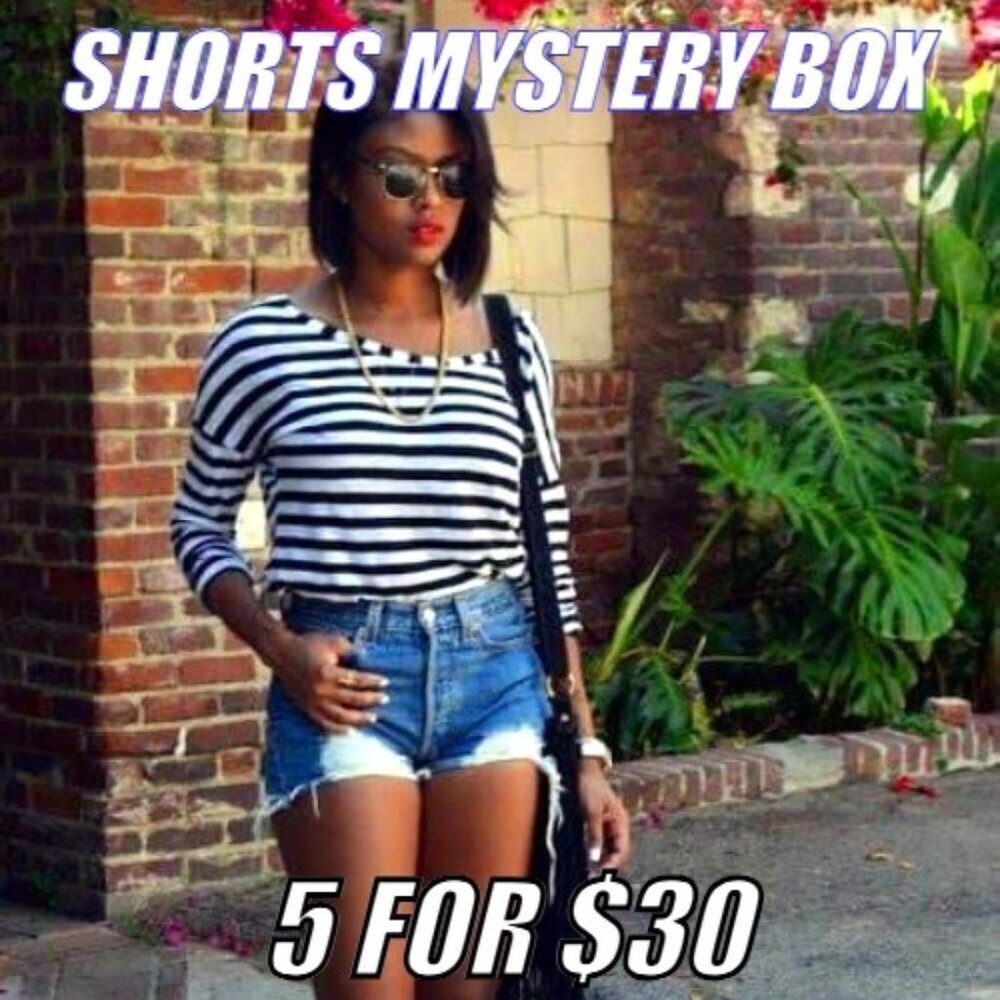 Women’s Shorts Mystery Box • 5 for $30 • Assorted Styles & Sizes • Reseller Lot